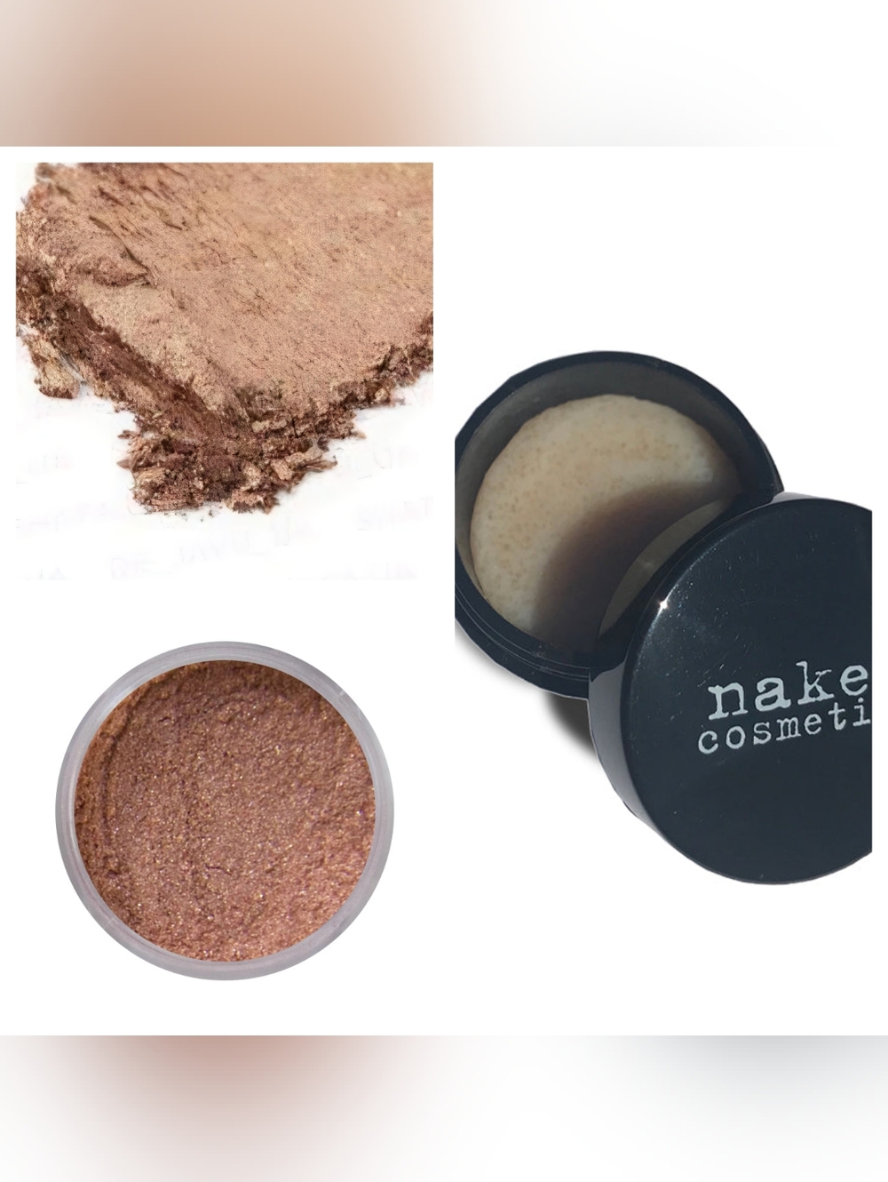 naked cosmetics 3 Pack - Pressed Eyeshadow, Loose Pigment Eyeshadow, & Lip Scrub